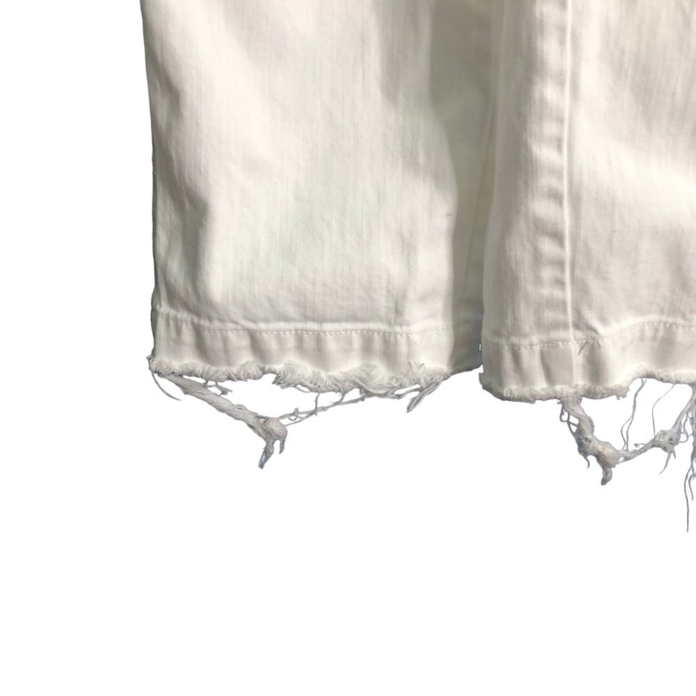 Madewell White Straight Leg Overalls with Raw Hem Style:H6642 Preppy Classic - Picture 3 of 11
